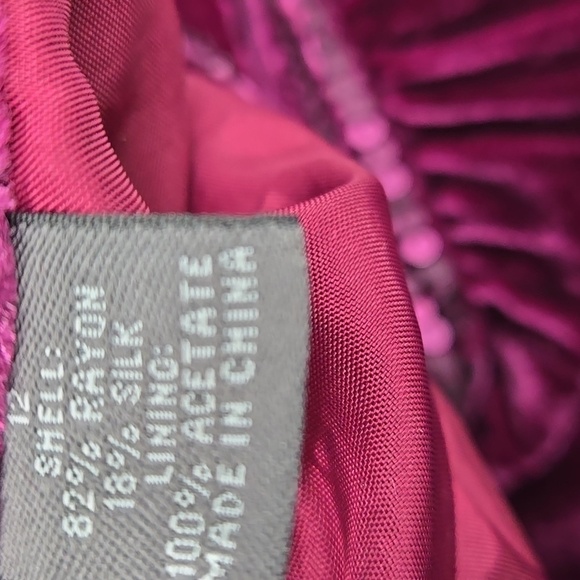 Burgundy Velvet Skirt 12 - Picture 5 of 9